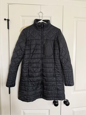 Women’s Patagonia Radalie Black Quilted Long Puffer Jacket